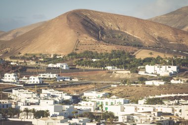 lanzarote volkanlar manzaralı güzel köy yaiza