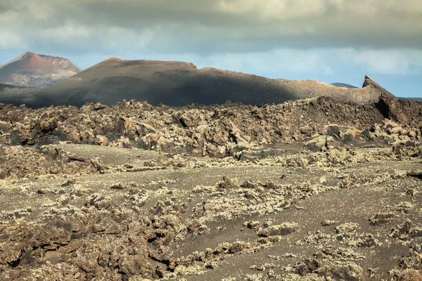 Nationaalpark Timanfaya in lanzarote, Canarische eilanden, Spanje — Stockfoto