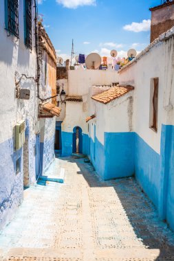 Chefchaouen eski Medine, Fas, Afrika