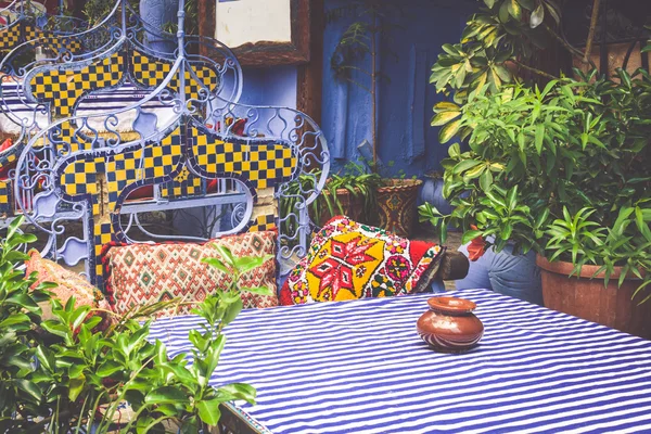 Detalu architektonicznego w chefchaouen, Maroko, Afryka — Zdjęcie stockowe
