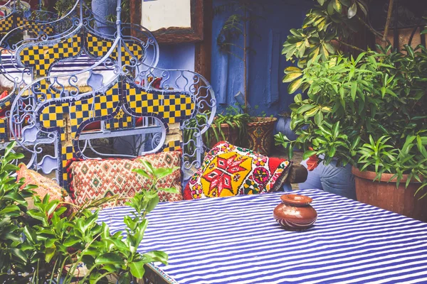 Architectural detail in Chefchaouen, Morocco, Africa — Stock Photo, Image