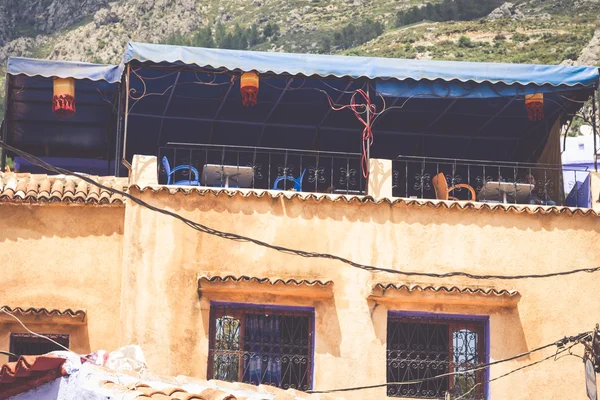 Detalu architektonicznego w chefchaouen, Maroko, Afryka — Zdjęcie stockowe