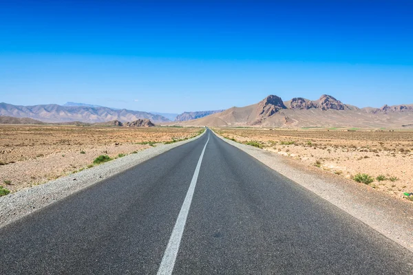 Droga pustyni w Maroko — Zdjęcie stockowe