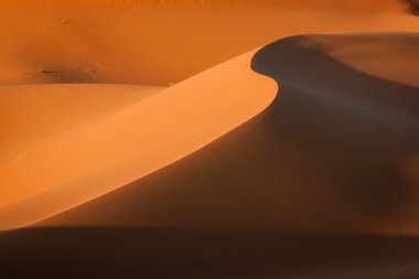Sahra Çölü 'ndeki kum tepeleri, Merzouga, Fas