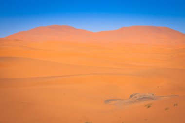 Sahra Çölü 'ndeki kum tepeleri, Merzouga, Fas