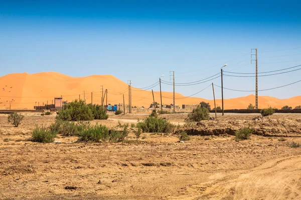 Sanddünen von erg chebbi int he sahara desert, Marokko — Stockfoto