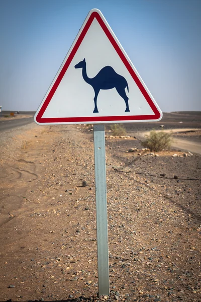 Znak drogowy w Maroko — Zdjęcie stockowe