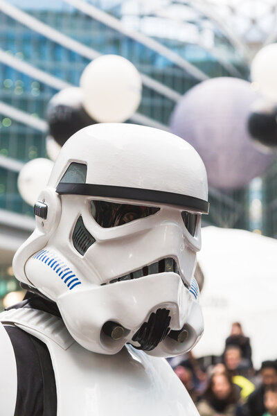 People of 501st Legion take part in the Star Wars parade in Mila