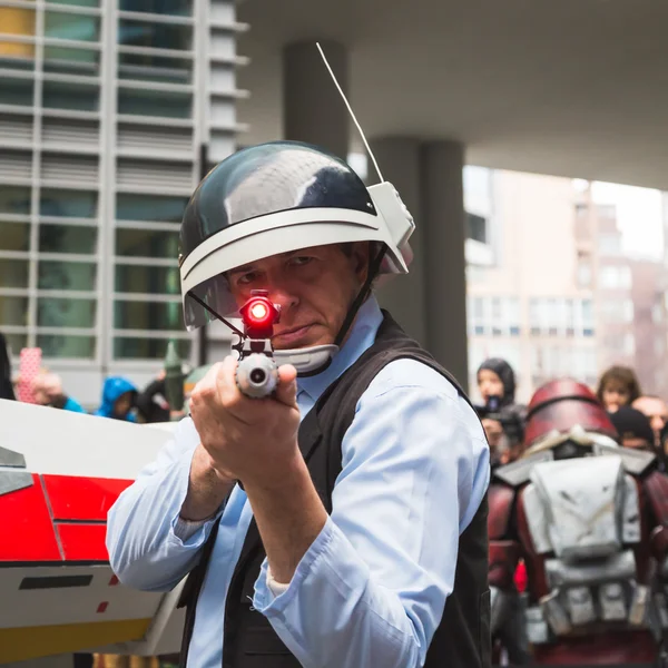 Menschen der 501. Legion nehmen an der Star Wars Parade in Mila teil — Stockfoto