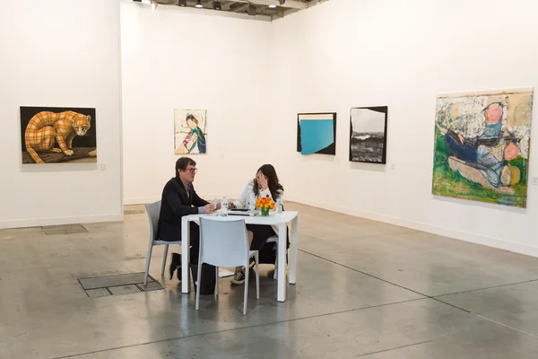 Exhibitors at MiArt 2016 in Milan, Italy — Stock Photo, Image