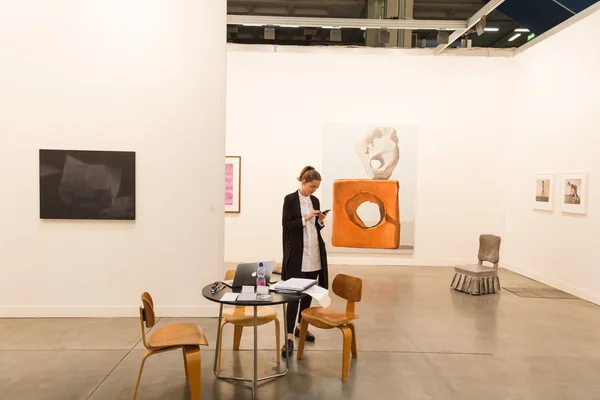 Exhibitor at MiArt 2016 in Milan, Italy — Stock Photo, Image