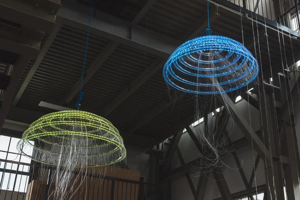 Jellyfish installation on dispaly at Fuorisalone 2016 in Milan, — Stock Photo, Image