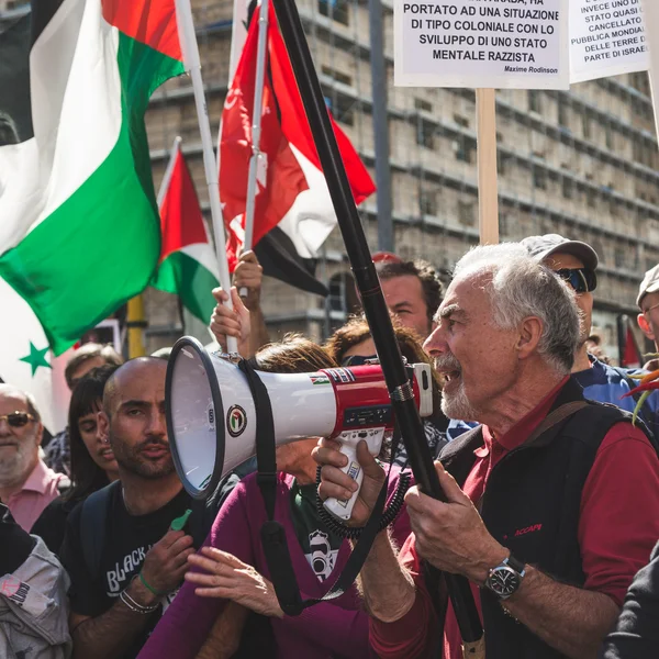 Pro-palestyńscy demonstranci, który skontestuje brygady żydowskie — Zdjęcie stockowe