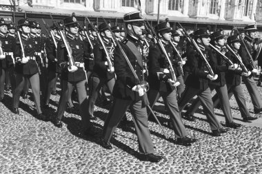 Teulie Askeri Okulu öğrencileri Milano, İtalya