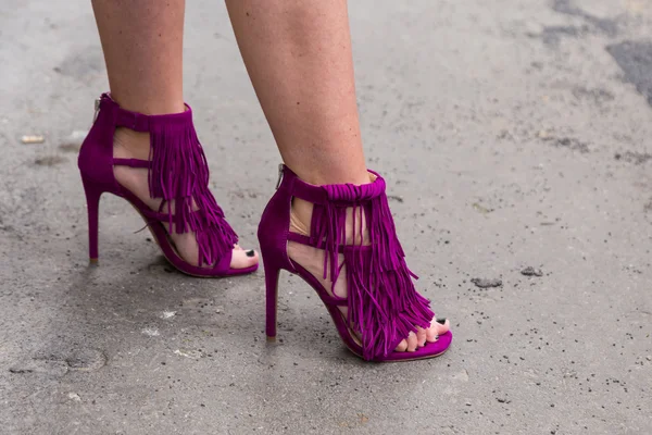 Detail of shoes at Milan Men's Fashion Week — Stock Photo, Image