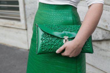 Ayrıntı çanta Milan erkekler moda haftası
