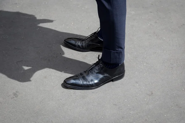 Detalle de zapatos en Milan Men 's Fashion Week — Foto de Stock