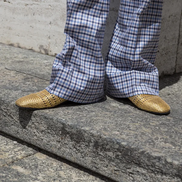 Detalle de zapatos en Milan Men 's Fashion Week —  Fotos de Stock