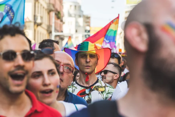 Pessoas no Pride 2016 em Milão, Itália — Fotografia de Stock