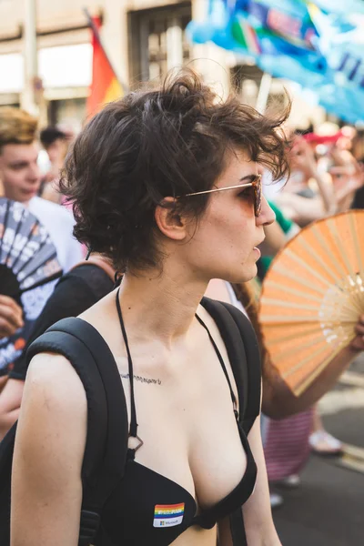 People at Pride 2016 itt: Milánó, Olaszország — Stock Fotó