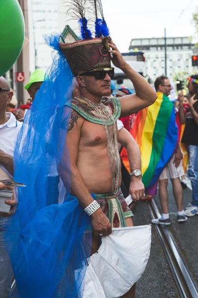 Milano, İtalya'da Pride 2016'da İnsanlar — Stok fotoğraf