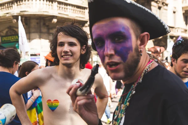 Pessoas no Pride 2016 em Milão, Itália — Fotografia de Stock