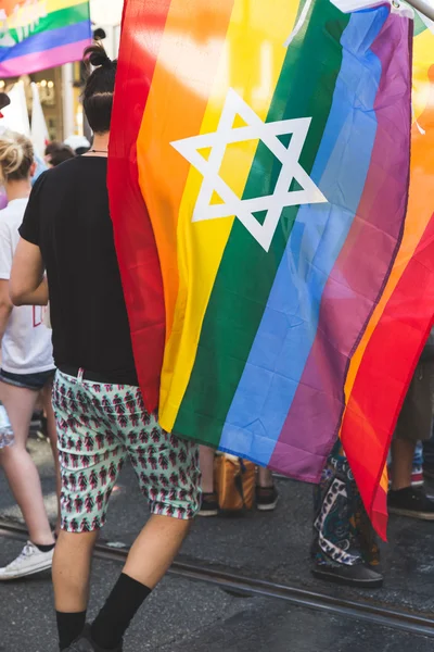 Єврейський народ на гордість 2016 в Мілані, Італія — стокове фото