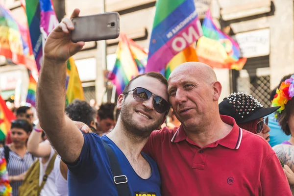 People bij Pride 2016 in Milaan, Italië — Stockfoto