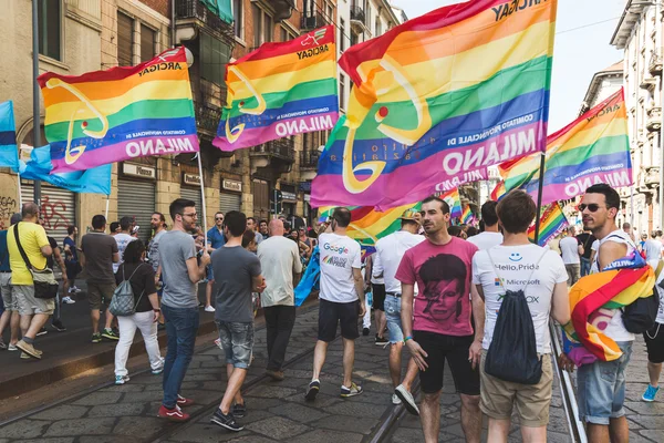 Pessoas no Pride 2016 em Milão, Itália — Fotografia de Stock