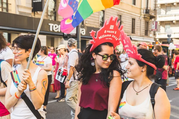 Pessoas no Pride 2016 em Milão, Itália — Fotografia de Stock