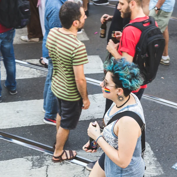 Personer på Pride 2016 i Milan, Italy — Stockfoto