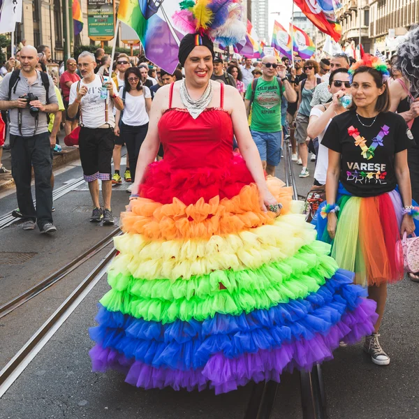 People at Pride 2016 à Milan, Italie — Photo