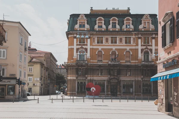 Tarihi bina Rijeka, Hırvatistan — Stok fotoğraf