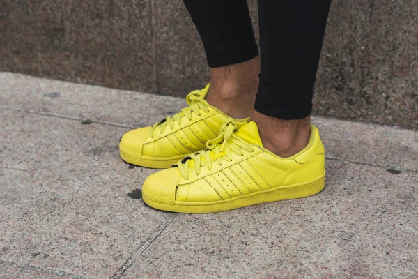 Detail of shoes at Milan Fashion Week — Stock Photo, Image