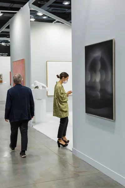 Milan Italy September People Visit Miart International Exhibition Modern Contemporary — Stock Photo, Image