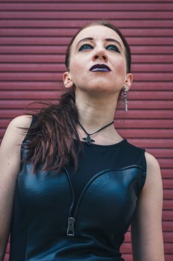 kentsel peyzaj poz güzel Gotik kız