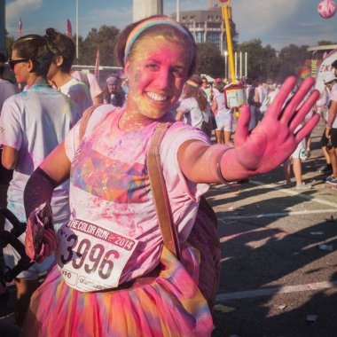 binlerce insan 2014, milan, İtalya çalıştırmak renk katılın