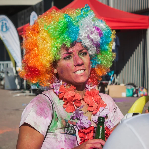 Thousands of people take part in the Color Run 2014 in Milan, Italy