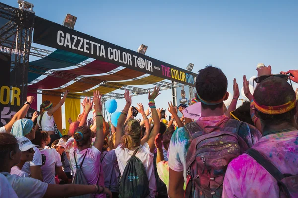 Thousands of people take part in the Color Run 2014 in Milan, Italy