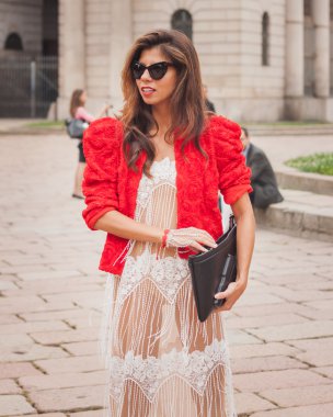 kadın cavalli moda dışında bina milan kadın moda haftası 2014 için gösterir