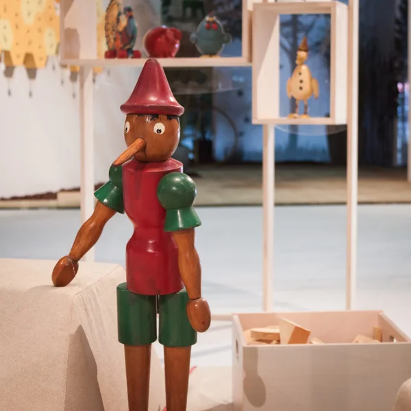 Pinocchio on display at HOMI, home international show in Milan, Italy — Stock Photo, Image