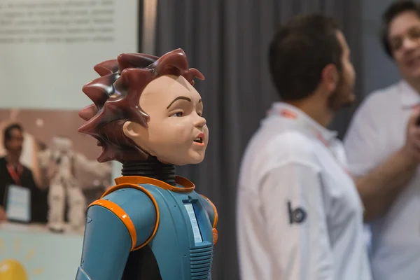 SARACEN robot on display at Smau 2014 in Milan, Italy — Stock Photo, Image