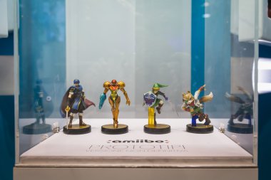 Nintendo Amiibos prototip ekranda oyun hafta 2014, Milano, İtalya