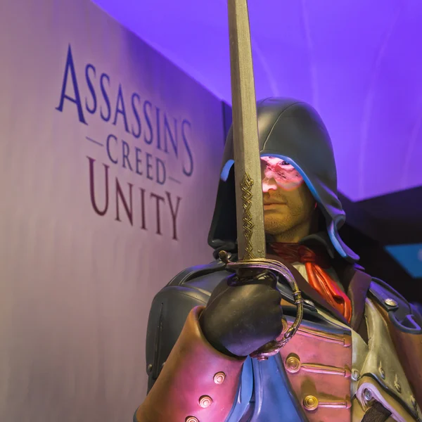 Assassin 's Creed Charakter bei der Games Week 2014 in Mailand, Italien — Stockfoto