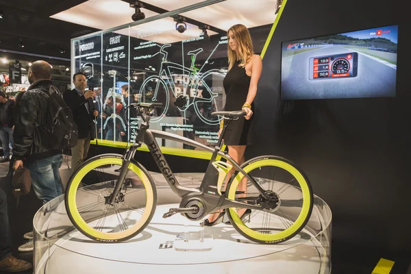 Bicycle on display at EICMA 2014 in Milan, Italy — Stock Photo, Image
