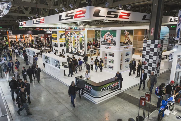 People at EICMA 2014 in Milan, Italy — Stock Photo, Image