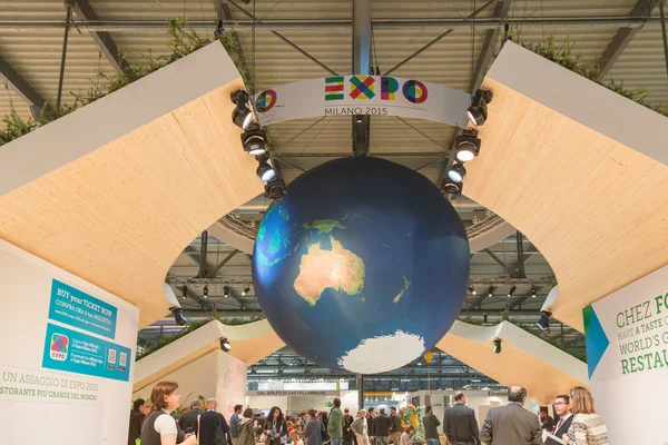 Expo stand at Bit 2015, intercâmbio turístico internacional em Milão, Itália — Fotografia de Stock