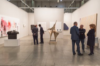 İnsanlar Miart 2015, Milano, İtalya ziyaret