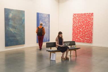 İnsanlar Miart 2015, Milano, İtalya ziyaret