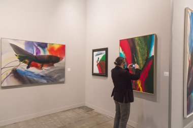 İnsanlar Miart 2015, Milano, İtalya ziyaret
